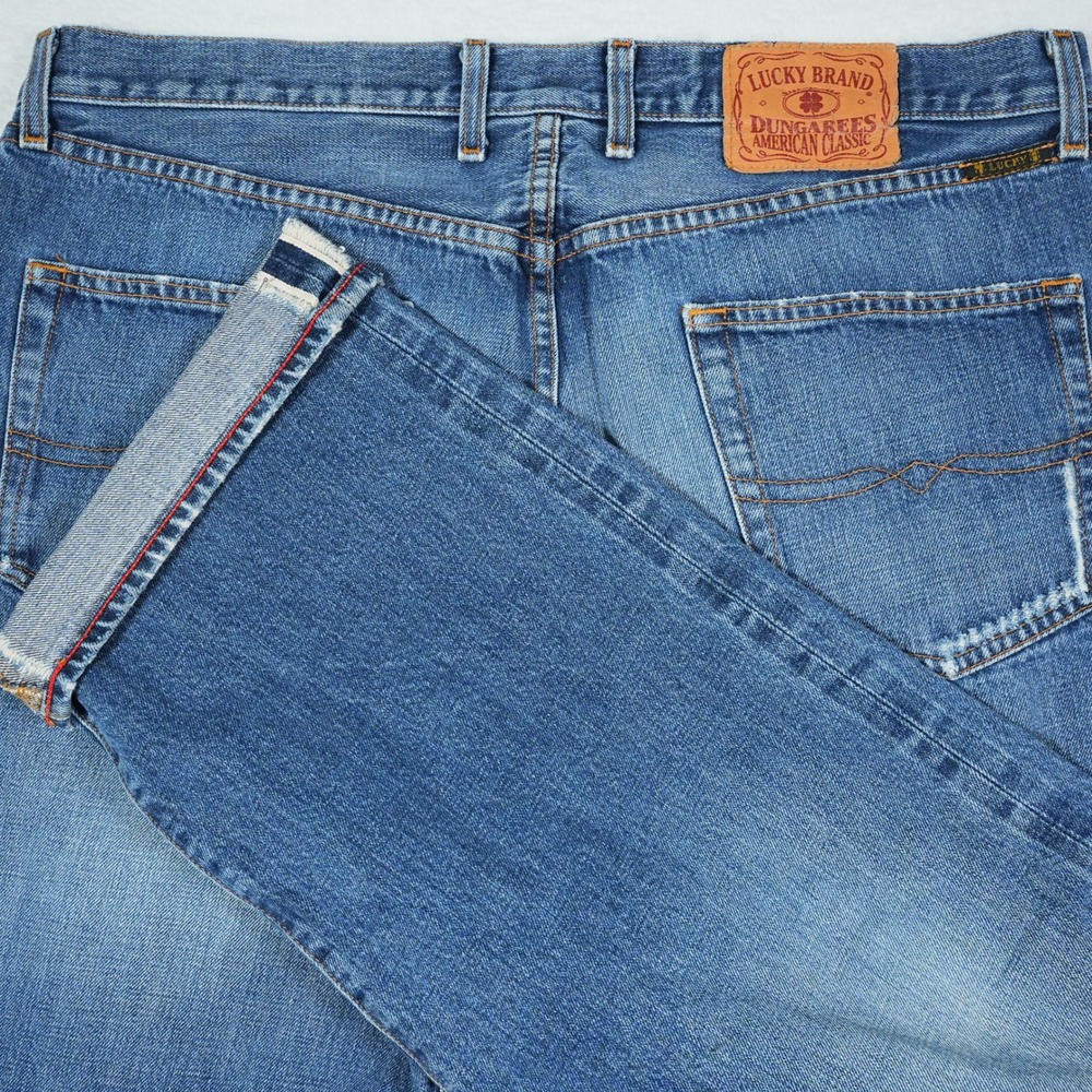 Lucky Brand USA Made Selvedge Denim Jeans 36x30 American Classic Redline Vintage